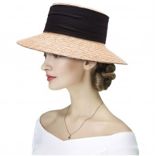 New Casablanca Style Mujer Wide Brim Maize Straw Derby Summer Sun Hat A492  eb-58148658